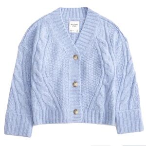 Abercrombie & Fitch Light Blue Cable Knit Sweater